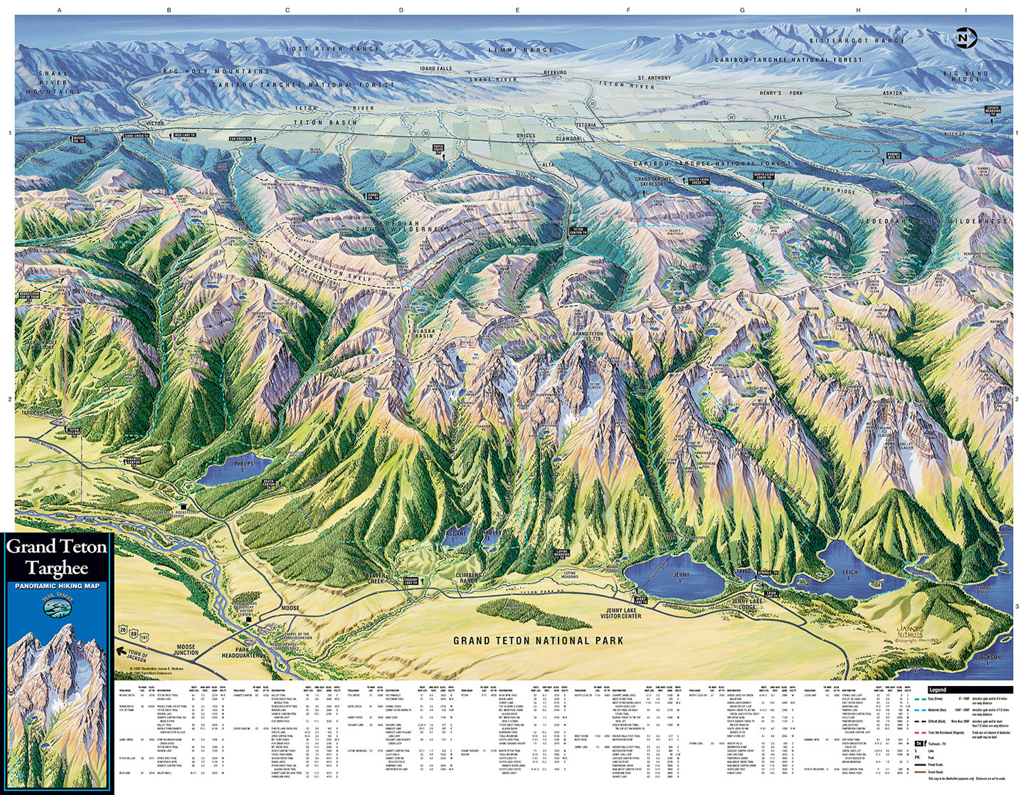 Grand Teton and Targhee Hiking Map