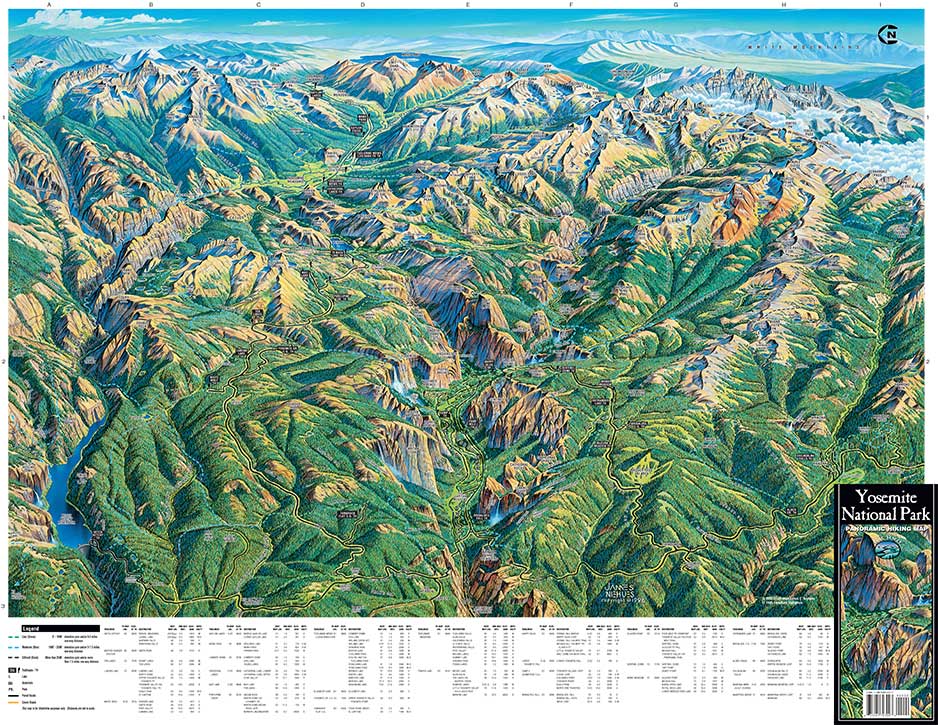 Yosemite National Park Hiking Map