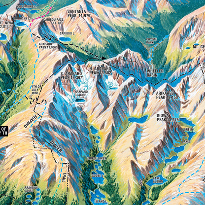Indian Peaks Hiking Map