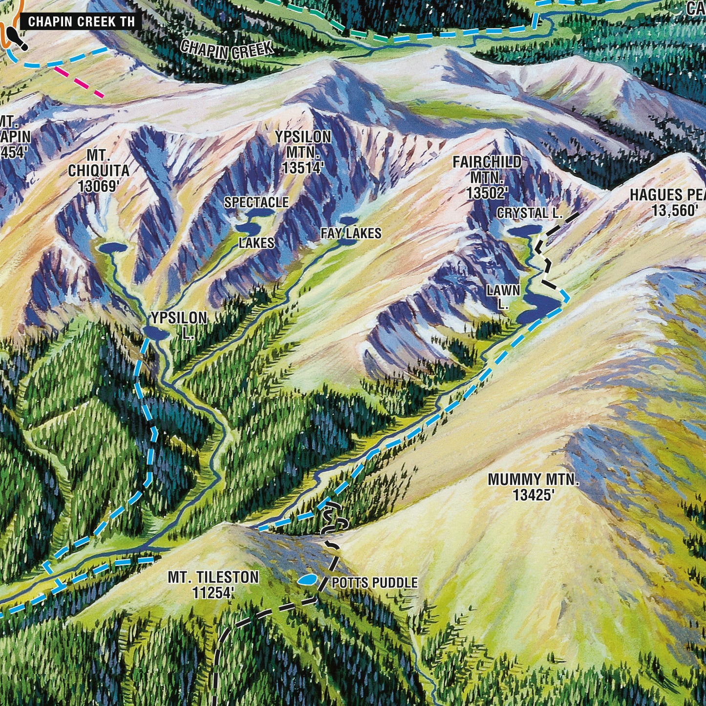 Rocky Mountain National Park Hiking Map