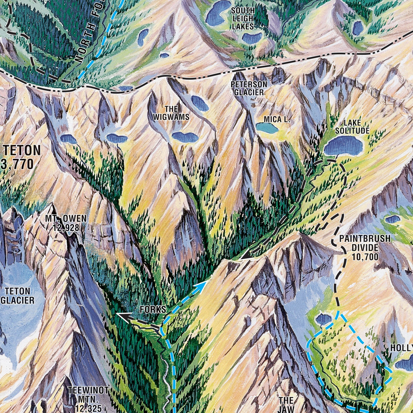 Grand Teton and Targhee Hiking Map