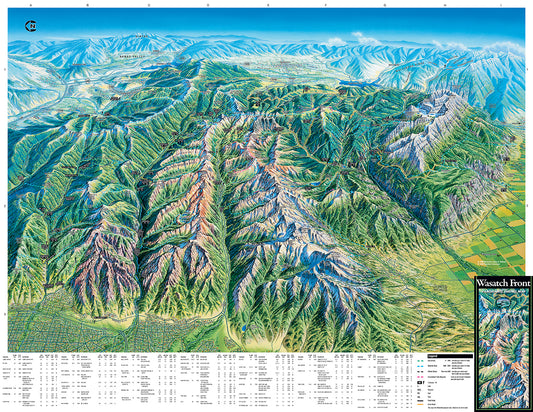 Wasatch Front Hiking Map