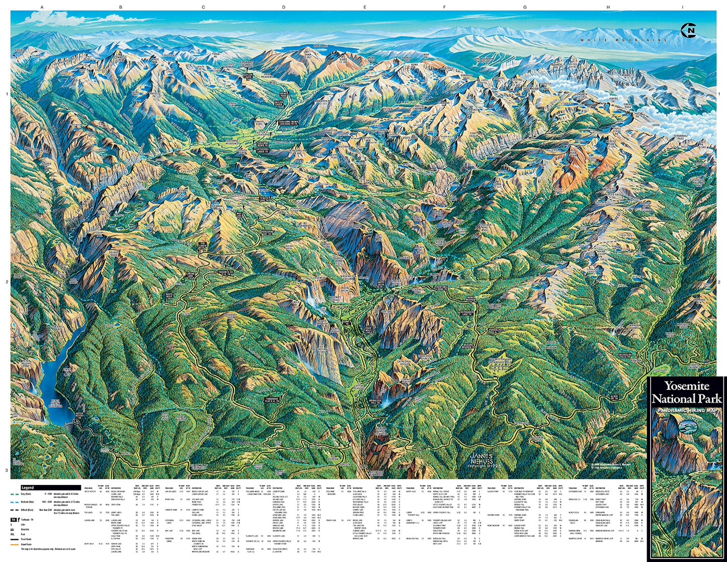 Yellowstone National Park Hiking Map