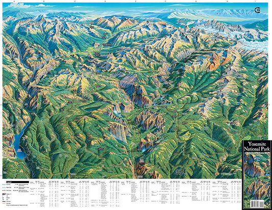 Yosemite National Park Hiking Map
