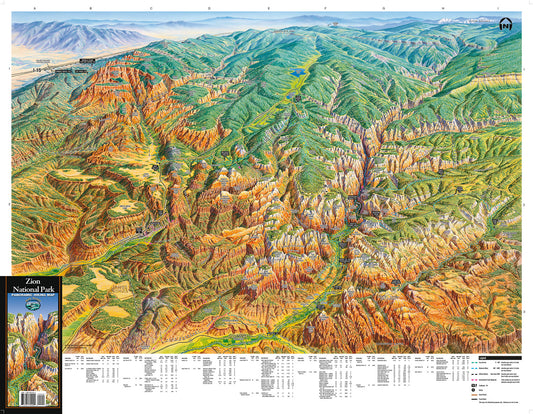 Zion National Park Hiking Map